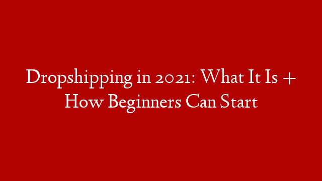 Dropshipping in 2021: What It Is + How Beginners Can Start