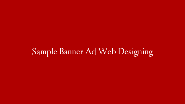 Sample Banner Ad Web Designing