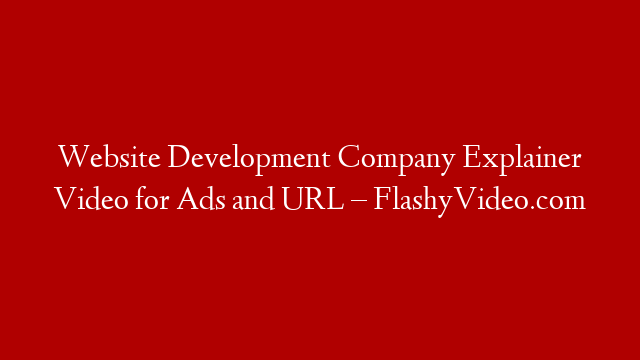Website Development Company Explainer Video for Ads and URL – FlashyVideo.com