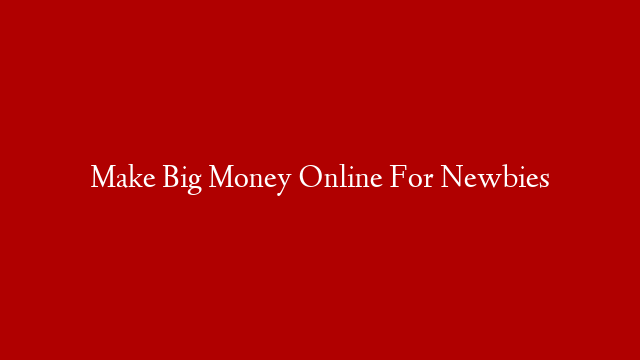 Make Big Money Online For Newbies post thumbnail image