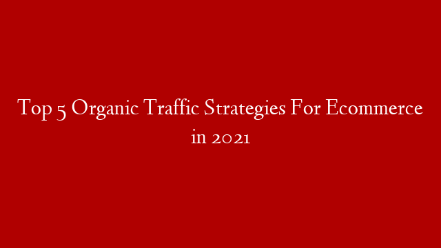 Top 5 Organic Traffic Strategies For Ecommerce in 2021 post thumbnail image