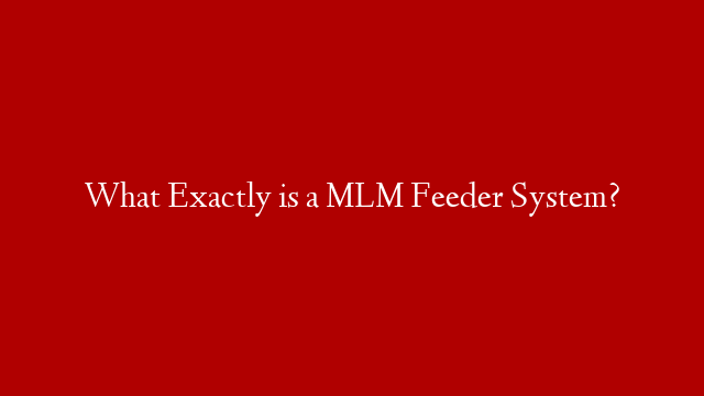 What Exactly is a MLM Feeder System?