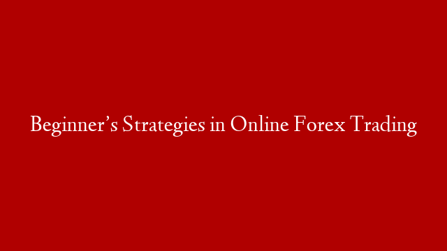Beginner’s Strategies in Online Forex Trading