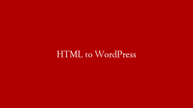 HTML to WordPress post thumbnail image