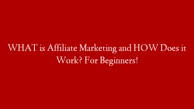 WHAT is Affiliate Marketing and HOW Does it Work? For Beginners! post thumbnail image