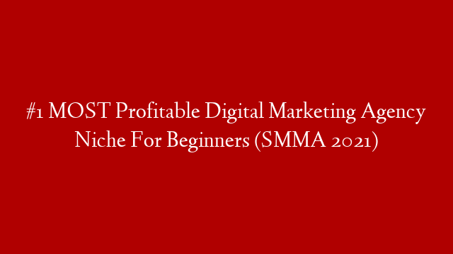 #1 MOST Profitable Digital Marketing Agency Niche For Beginners (SMMA 2021)