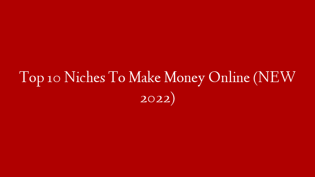 Top 10 Niches To Make Money Online (NEW 2022)