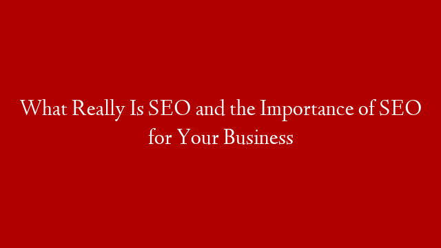 What Really Is SEO and the Importance of SEO for Your Business