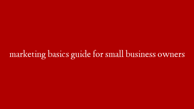 marketing basics guide for small business owners post thumbnail image