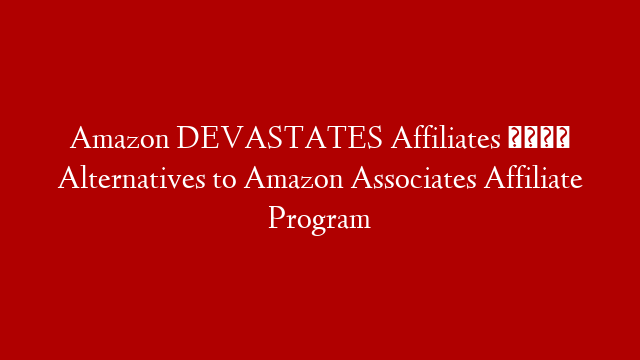 Amazon DEVASTATES Affiliates 👉 Alternatives to Amazon Associates Affiliate Program post thumbnail image