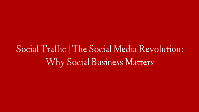Social Traffic | The Social Media Revolution: Why Social Business Matters