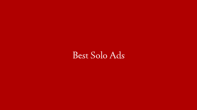 Best Solo Ads