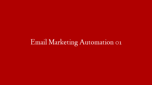 Email Marketing Automation 01