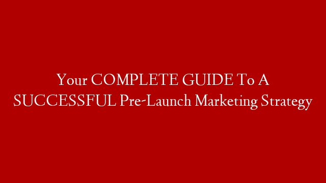 Your COMPLETE GUIDE To A SUCCESSFUL Pre-Launch Marketing Strategy post thumbnail image