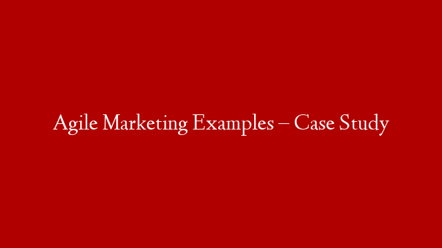 Agile Marketing Examples – Case Study