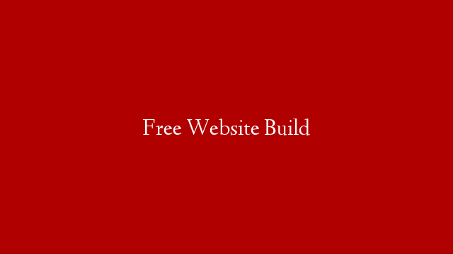 Free Website Build