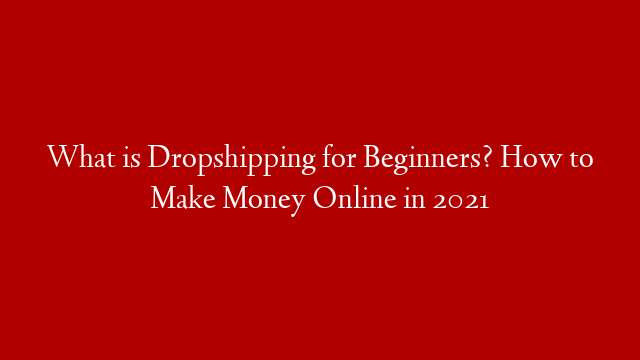 What is Dropshipping for Beginners? How to Make Money Online in 2021 post thumbnail image
