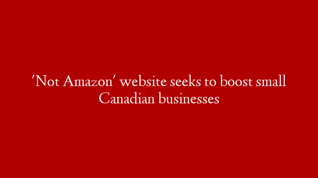 'Not Amazon' website seeks to boost small Canadian businesses