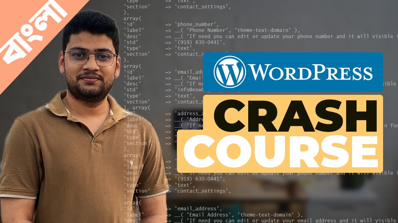 WordPress 5 Crash Course for Absolute Beginners Bangla post thumbnail image