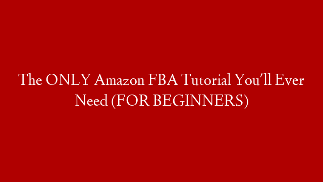 The ONLY Amazon FBA Tutorial You'll Ever Need (FOR BEGINNERS) post thumbnail image