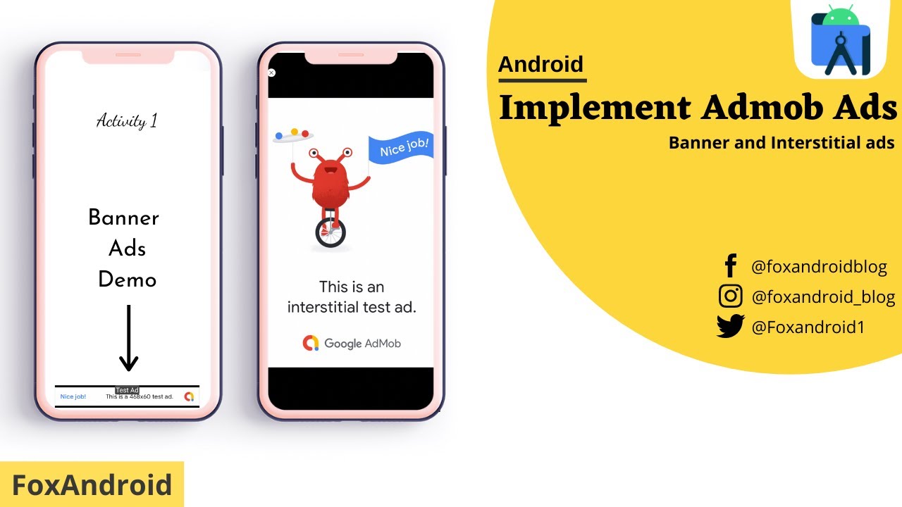 How to Implement Admob Ads in Android Studio || Banner and Interstitial Ads || FoxAndroid post thumbnail image