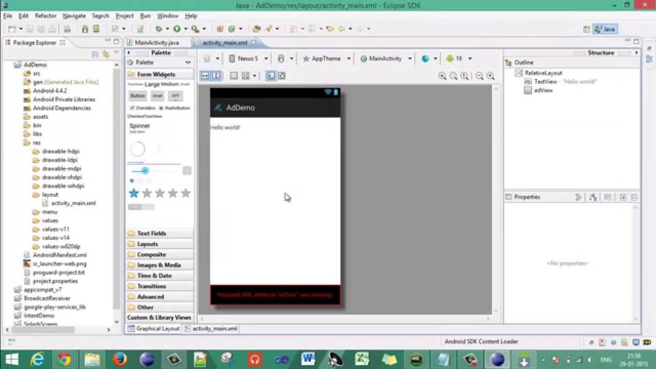 Android – Eclipse – 03 – Adding Banner Ads in Android App – Admob Monetization post thumbnail image