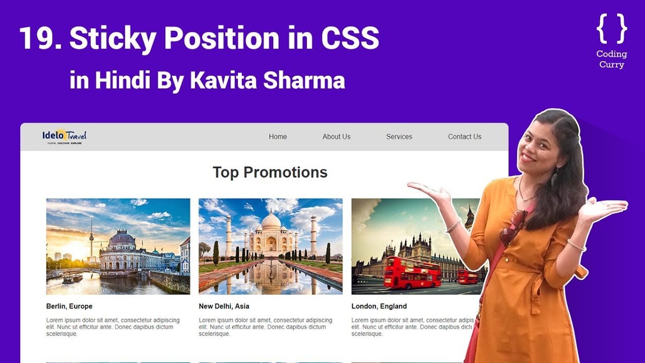 Sticky Position in CSS – HTML tutorial for beginner in Hindi, Part-20 post thumbnail image