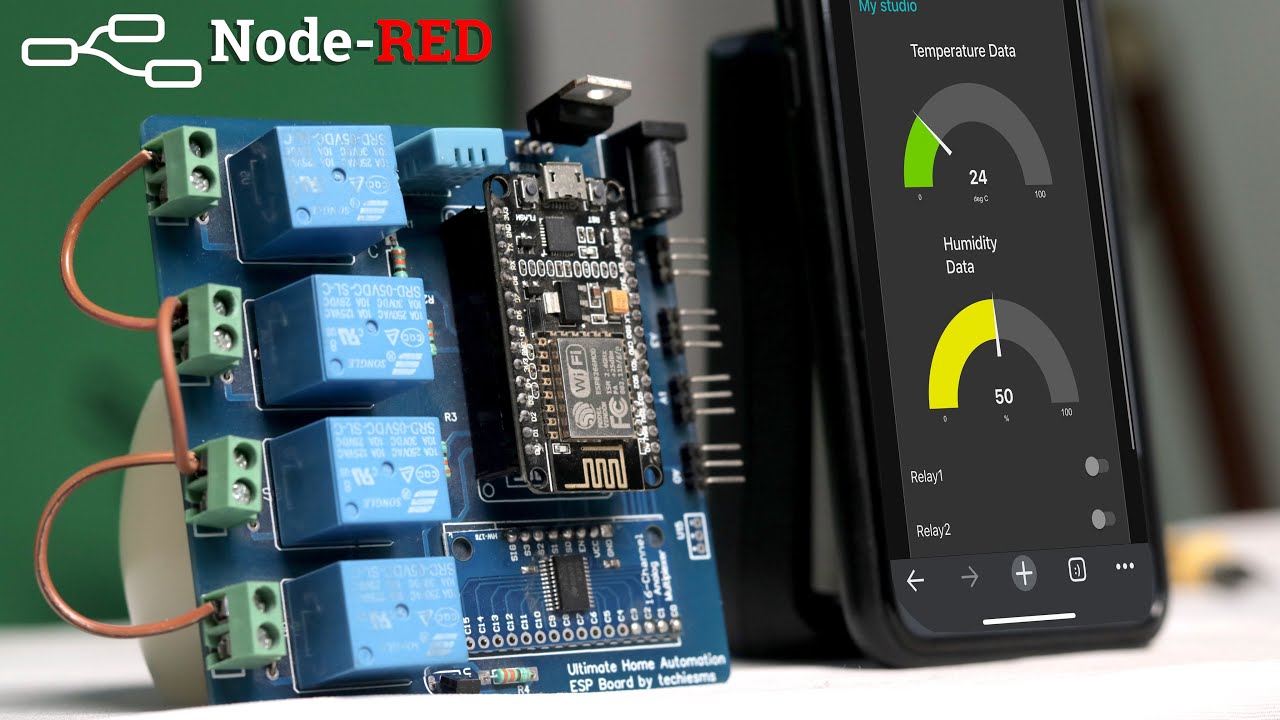 NodeMCU Webserver & Node-RED Dashboard based Home Automation project post thumbnail image