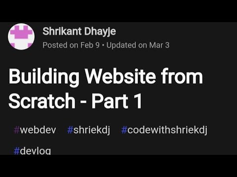 Building Website from Scratch | Site From Scratch By CodeWithShriekDj post thumbnail image