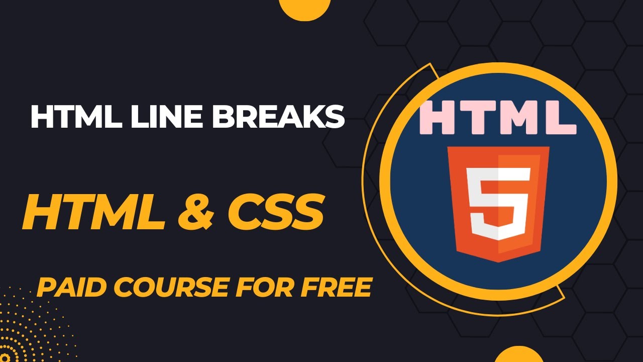 HTML line breaks || HTML line break || HTML tutorials for beginners || br tag in HTML post thumbnail image