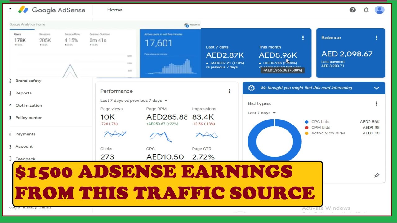 $1500 AdSense Earnings doing Arbitrage Paid Traffic and Increasing CPC post thumbnail image