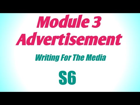 Module 3 Advertisement. Writing for the Media. Online advertising, television advertising, s6 post thumbnail image