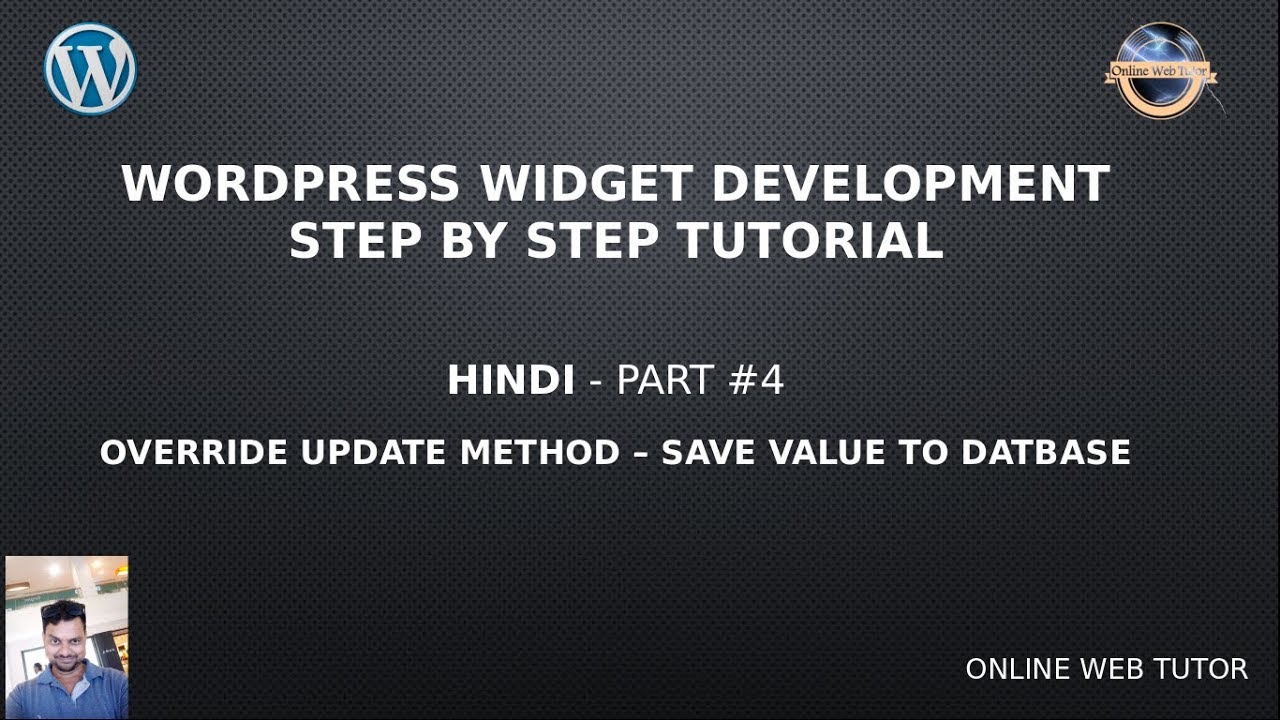 WordPress Widget Development Beginner Tutorials Step by Step (Hindi) #4- Override Update Method post thumbnail image