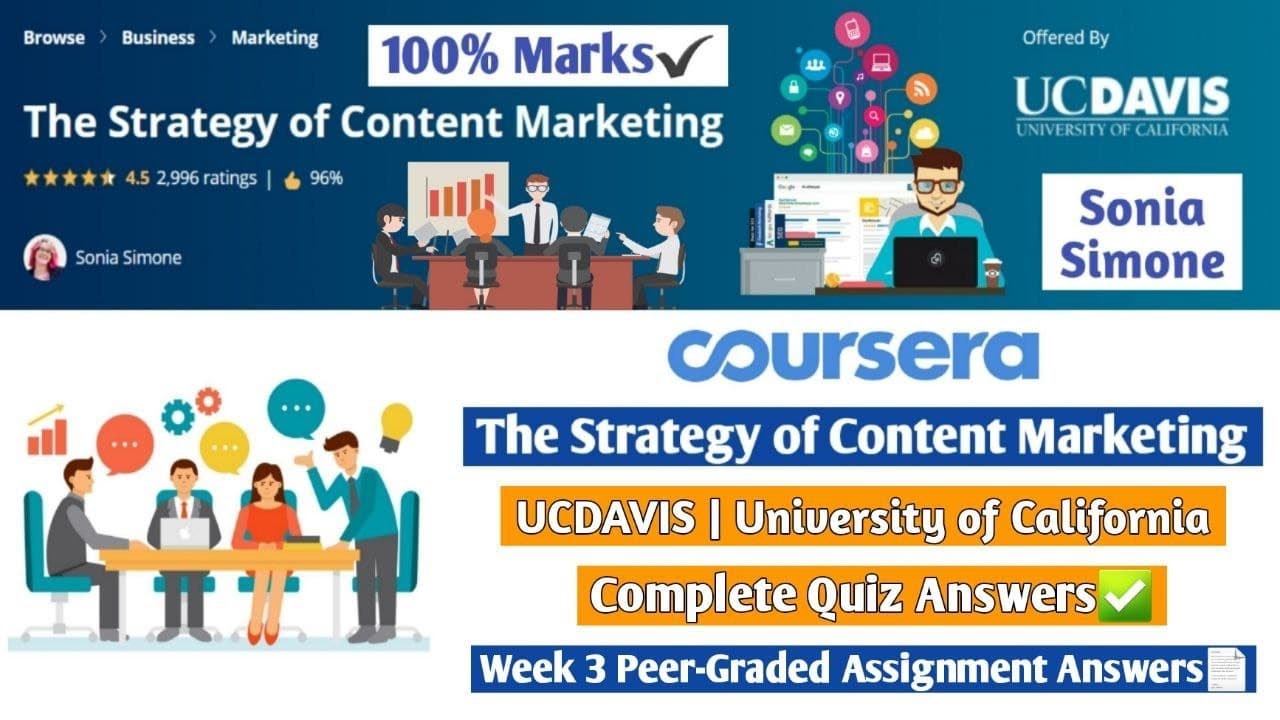 The Strategy of Content Marketing | Coursera | Week 1 to 5 | Complete Quiz Answers + Assignment post thumbnail image
