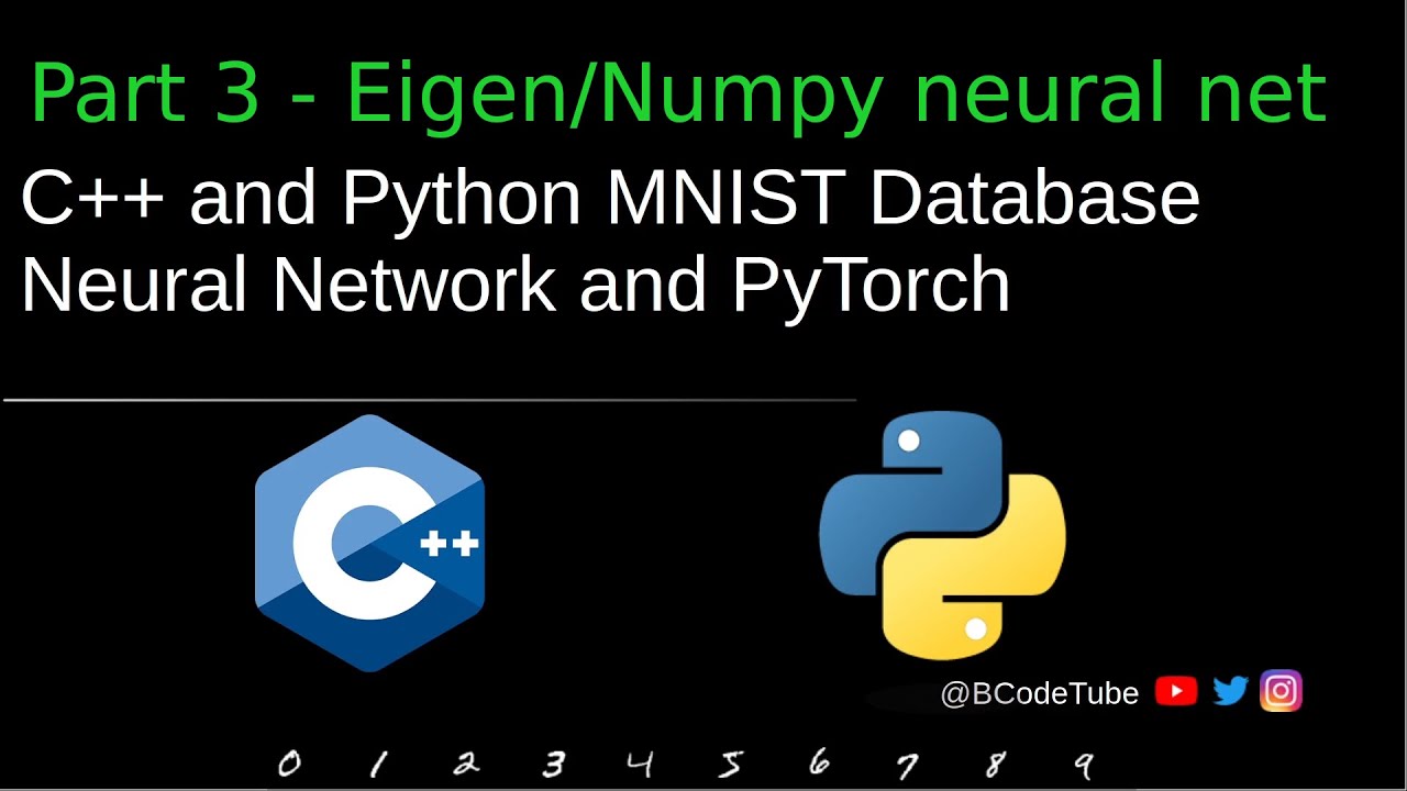 C++ and Python MNIST Database Neural Network and PyTorch Part 3 – Eigen/Numpy Neural Network post thumbnail image