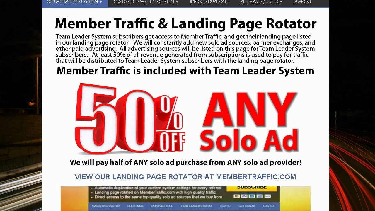 Member Traffic Network – Free Marketing System – 50% OFF Solo Ad Buys post thumbnail image