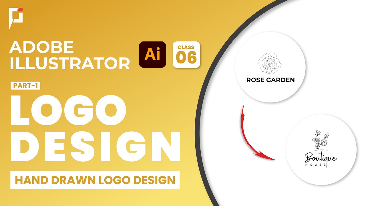 Logo design illustrator bangla tutorial | Class 37 | hand drawn logo part 2 post thumbnail image