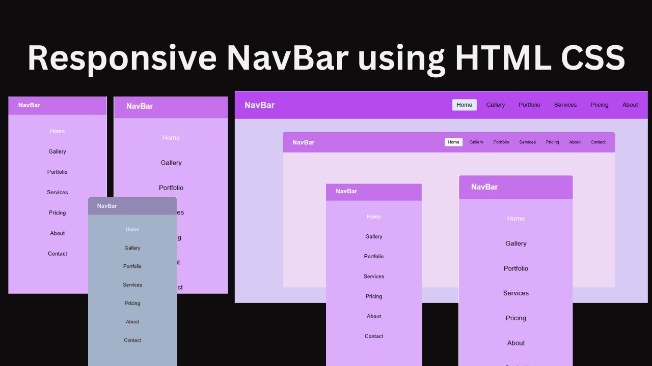 How to Create Responsive Navbar using HTML CSS Tutorial for beginner post thumbnail image