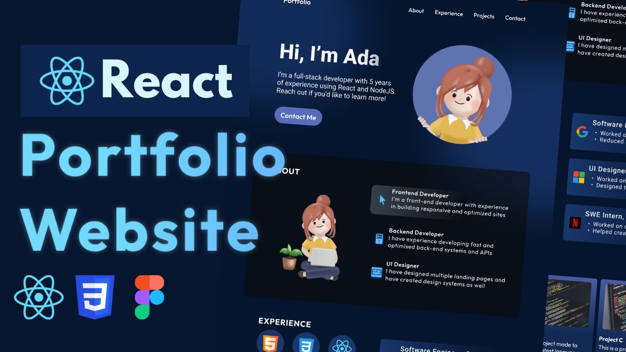 Complete React Portfolio Website Tutorial | Build & Deploy | Beginners Tutorial post thumbnail image