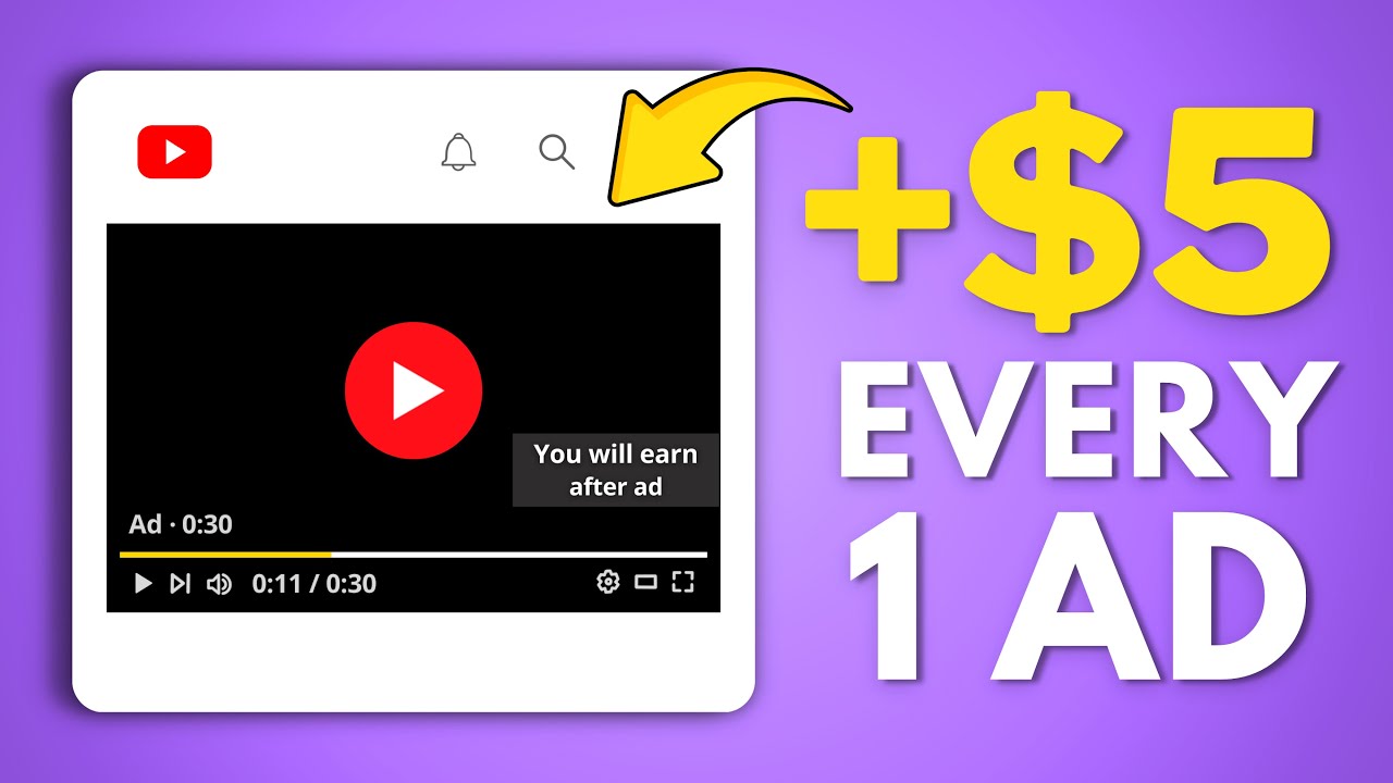 Earn $5 PER AD Watched – Make Money Online post thumbnail image