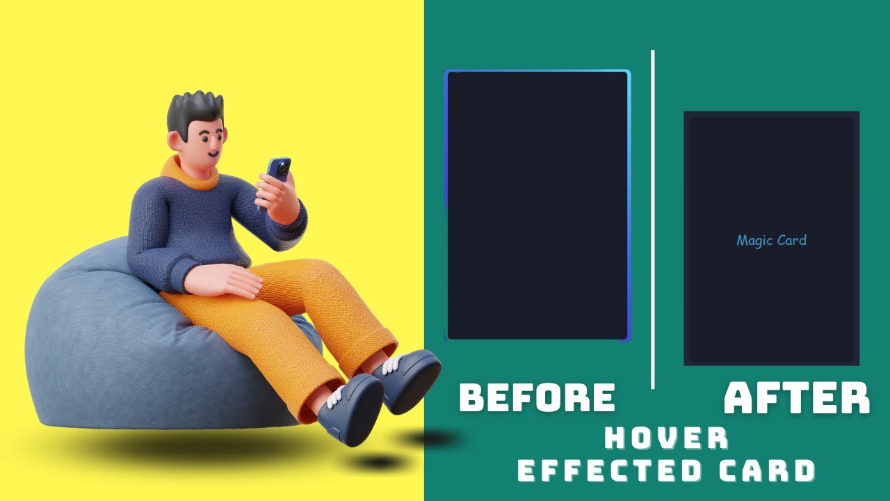 Magic Hover Card Effect Tutorial | HTML CSS | Card Animation post thumbnail image