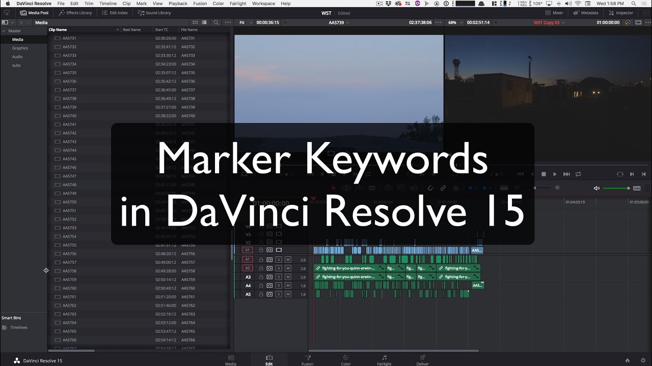 Keywording Technique and Marker Keywords in DaVinci Resolve post thumbnail image