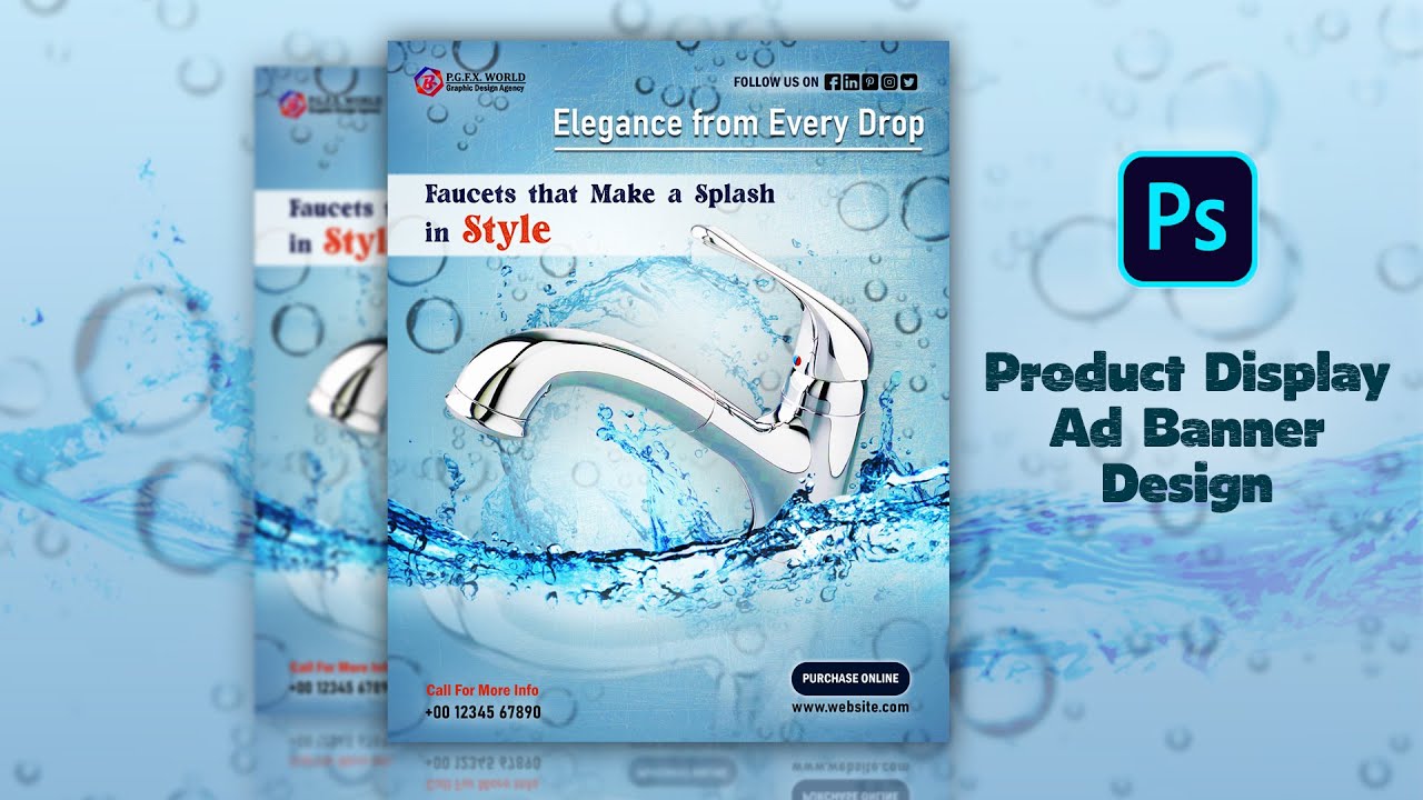 Products Display Ad Banner Design | Facebook Display Ads Banner Design |  Photoshop Tutorial post thumbnail image