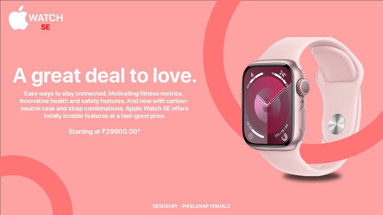Advertisement Product banner of Apple Watch SE | Product banners in Photoshop | Pixelsnap Visualz post thumbnail image
