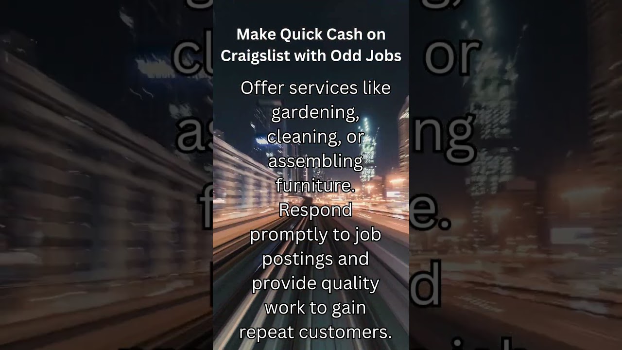 Cash In on Craigslist Learn How to Earn Money with Odd Jobs!😊| #makemoneyoncraigslist post thumbnail image