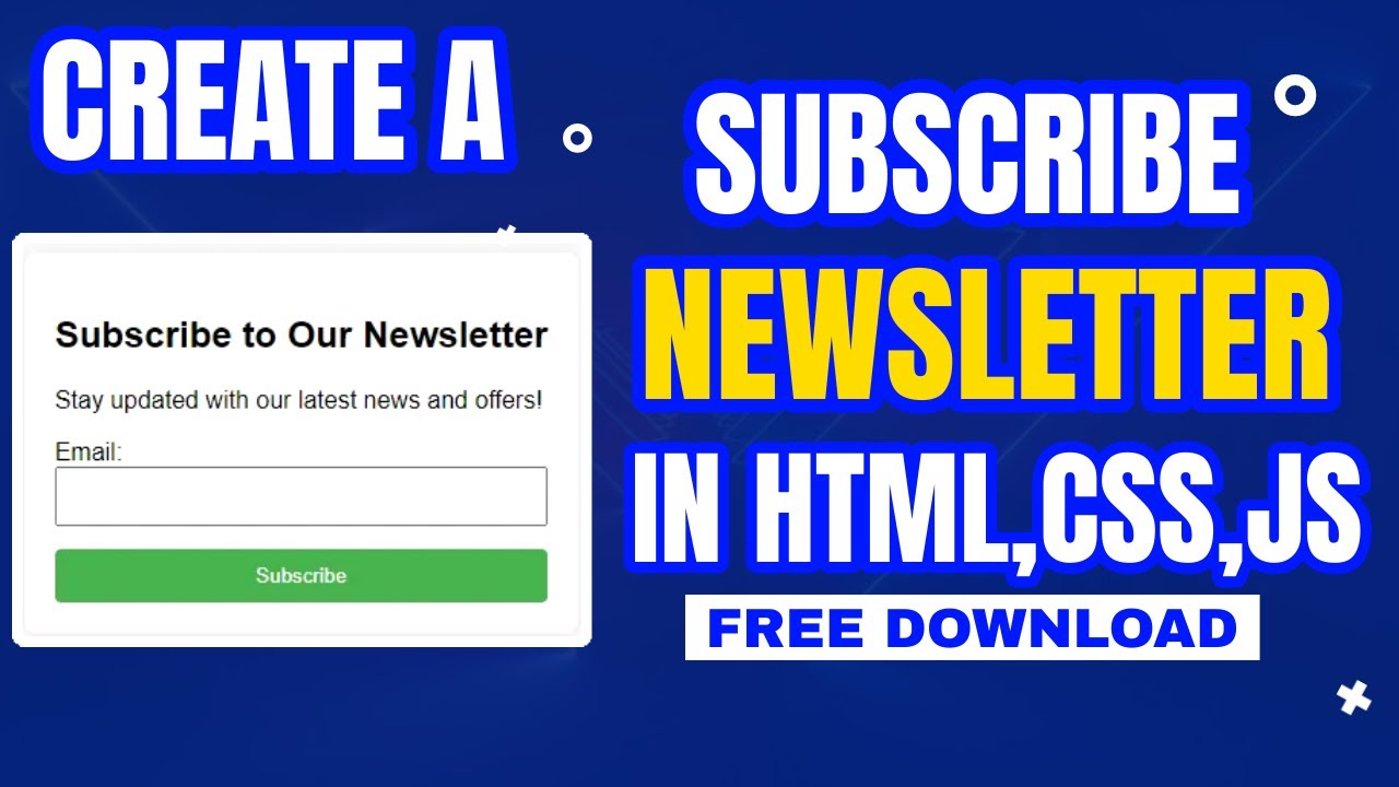Create a Stunning Newsletter: HTML, JS, and CSS Tutorial for Beginners post thumbnail image