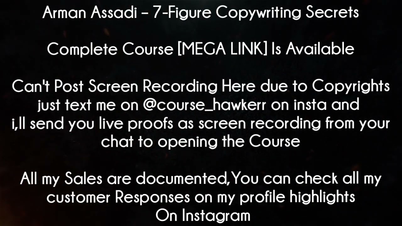 Arman Assadi Course – 7-Figure Copywriting Secrets Download post thumbnail image
