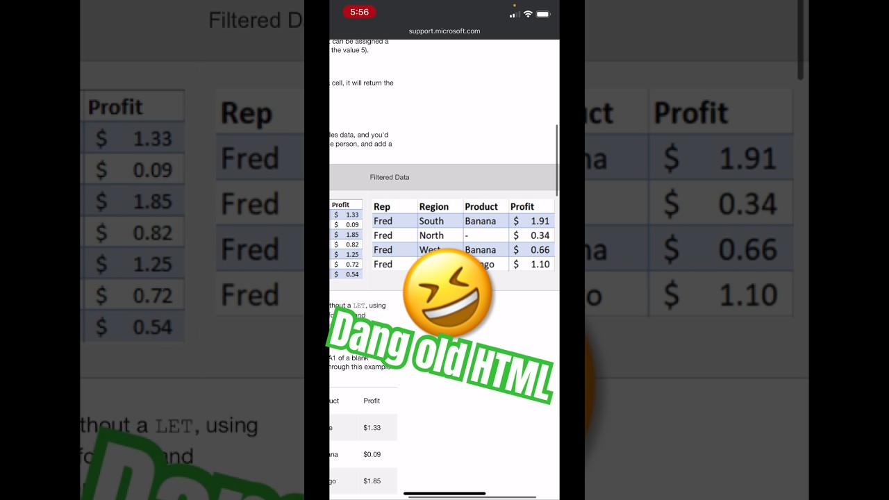 Microsoft table breaks mobile view #excel #html post thumbnail image