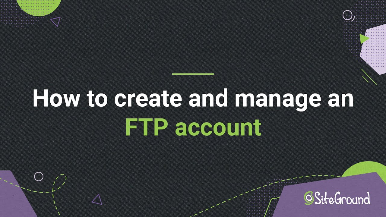 How to create and manage an FTP account | Website Building Tutorials post thumbnail image