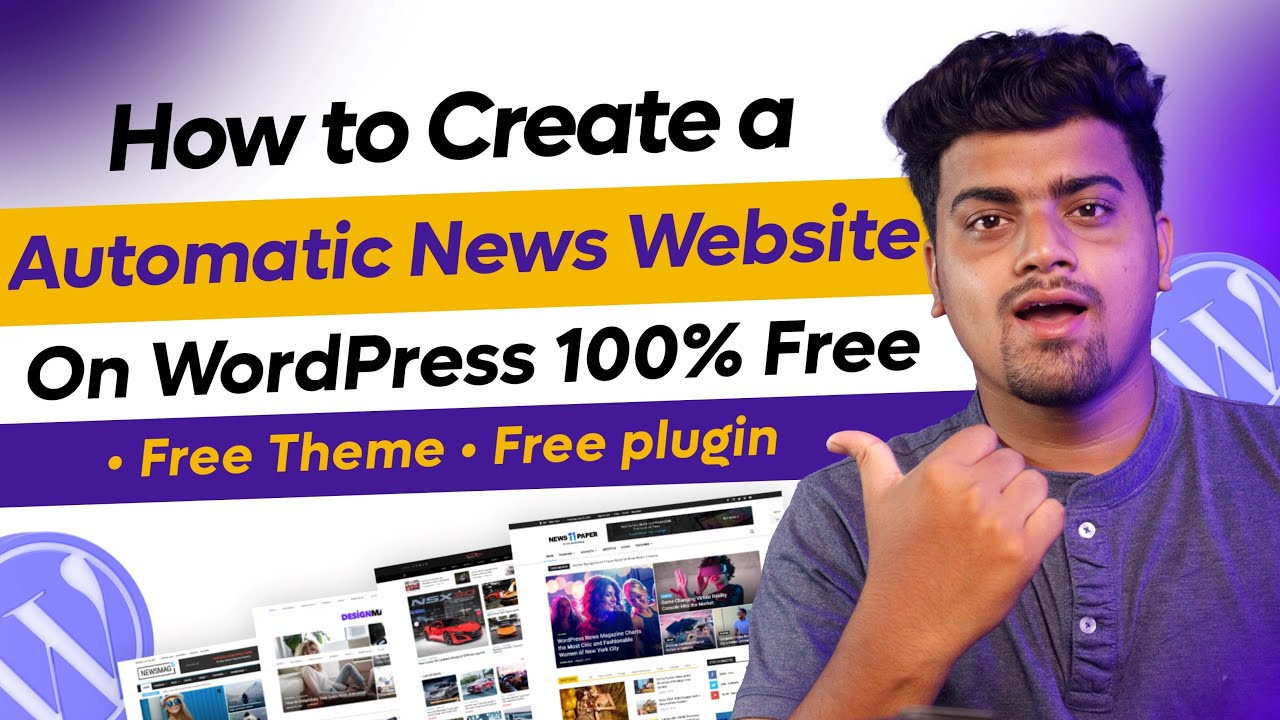 🤑Auto Blogging Website on WordPress✅Fully Automatic News Website on WordPress | Full Site Setup FREE post thumbnail image